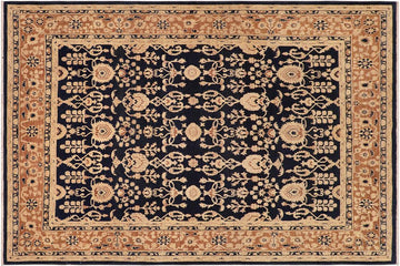 handmade Traditional Kafkaz Chobi Ziegler Blue Brown Hand Knotted RECTANGLE 100% WOOL area rug 8 x 10